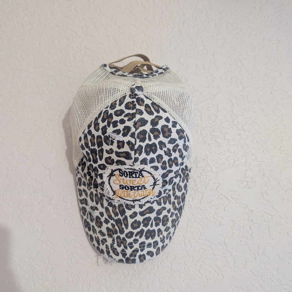 Leopard Print Mesh Trucker Hat
